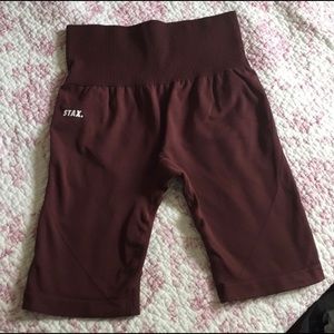 Stax chocolate brown biker shorts